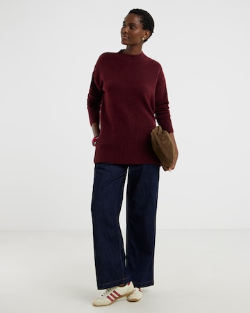 Cosy Yarn Wine High Neck Tunic