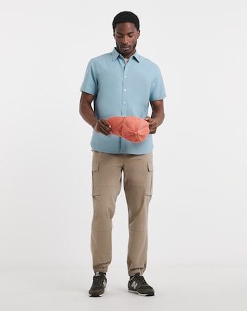 Short Sleeve Linen Blend Shirt