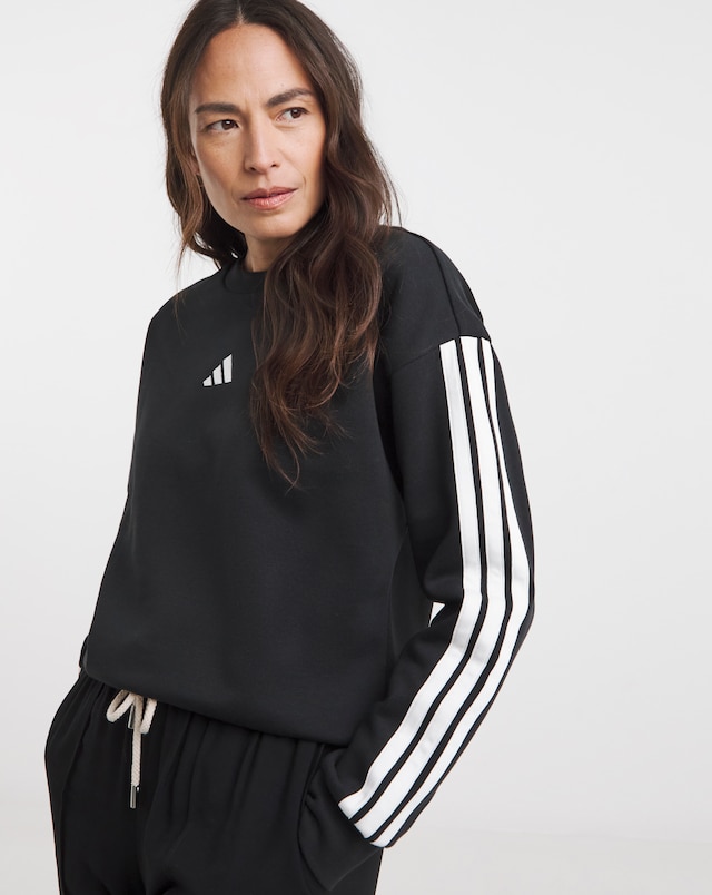 adidas Essentials 3 Stripes Fleece Sweatshirt