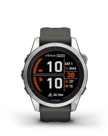 Garmin Fenix 7S Pro Solar Edition 42mm Smart Watch - Silver with Graphite Band