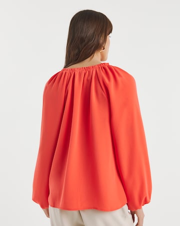 Pink V Neck Top With Hardware