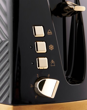 Russell Hobbs Groove Kettle & Toaster Bundle Black