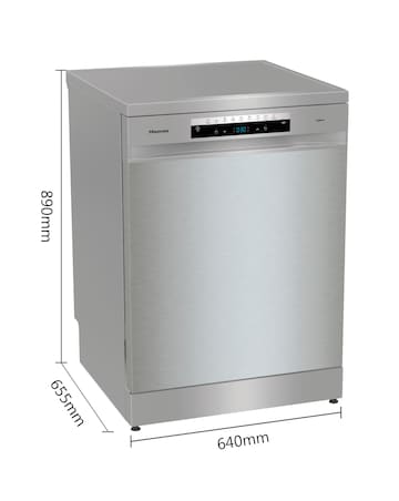 Hisense HS693C60XADUK 16 Place Dishwasher - Silver