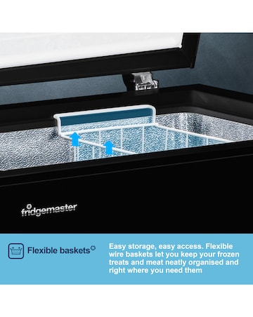 Fridgemaster MCF142EB 142L Chest Freezer - Black E Rated