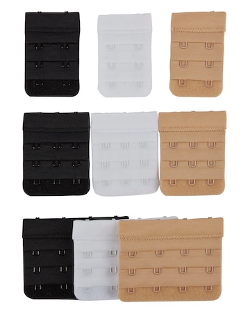 Secret Weapons 2 Hook Bra Extenders (3 Pack) Assorted