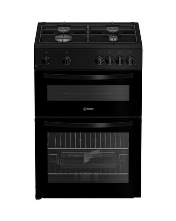 Indesit ITG6GB 60cm Gas Twin Cooker - Black
