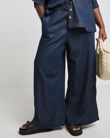 Nobody's Child Denim Drawstring Wide Leg Trouser