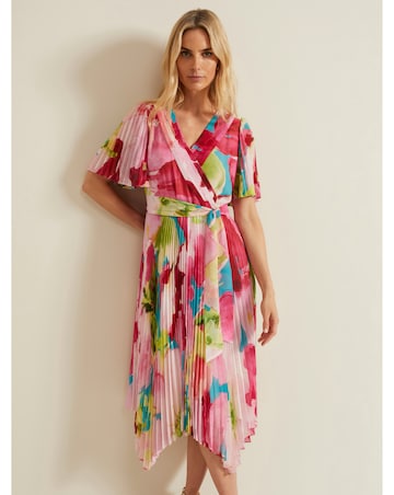 Phase Eight Kendal Floral Pleat Midi Dress