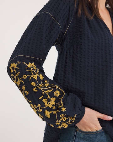 Julipa Embroidered Sleeve Blouse