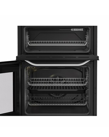 Hotpoint HDD6GDC2W 60cm Dual Fuel Double Cooker with Glass Lid - White