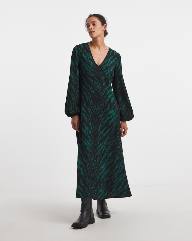 Long Sleeve Textured Jersey Dress | JD Williams