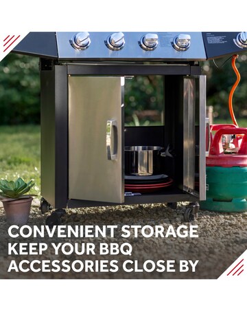 George Foreman 4+1 Burner Gas BBQ with Side Burner and Cover