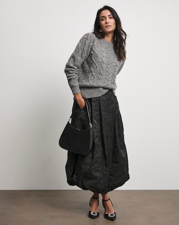 Joanna Hope Textured Bubble Hem Skirt