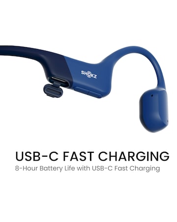 Shokz OpenRun Bone Conduction Open-Ear Headphones - Blue