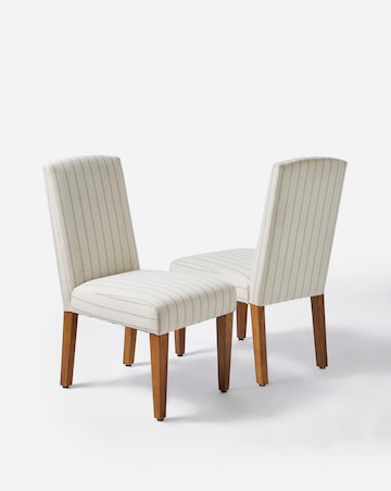 Julipa Everly Stripe Pair of Dining Chairs