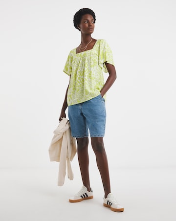 Square Neck Half Sleeve Top