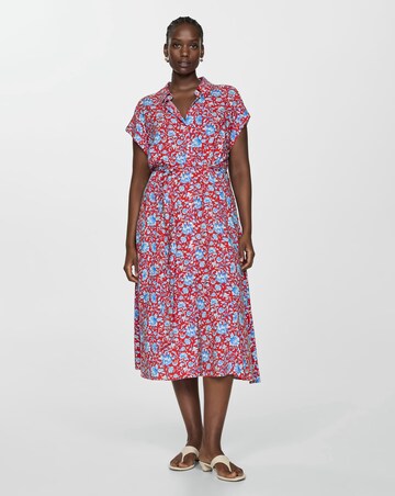 Mango Apple Floral Shirt Dress