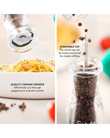 Sur La Table 2 Piece Salt & Pepper Mill Set Green