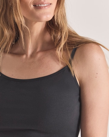 Pretty Secrets (3 Pack) Cotton Vests Black/White/Blush