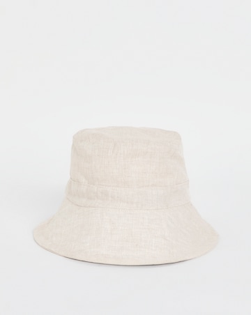 Linen Bow Detail Bucket Hat