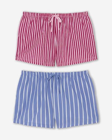Pretty Secrets (2 Pack) Stripe Woven Pyjama Shorts