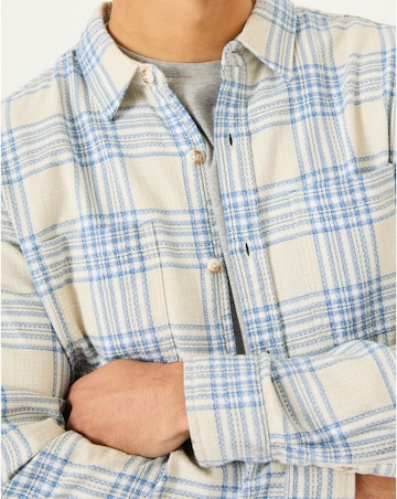 FatFace Checked Print Shirt - Blue