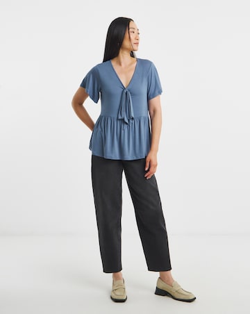 Bow Front Peplum Top