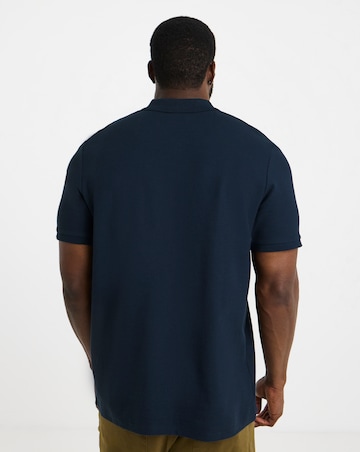 Jack & Jones Austin 1/4 Zip Waffle Polo - Navy