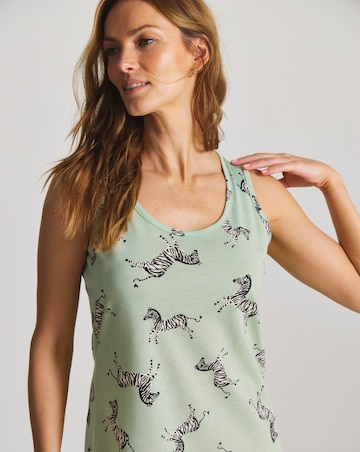 JD Williams (2 Pack) Value Midi Nighties Zebra/Grey