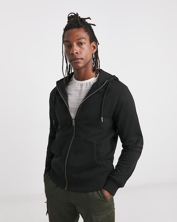 Full Zip Hoodie-Black