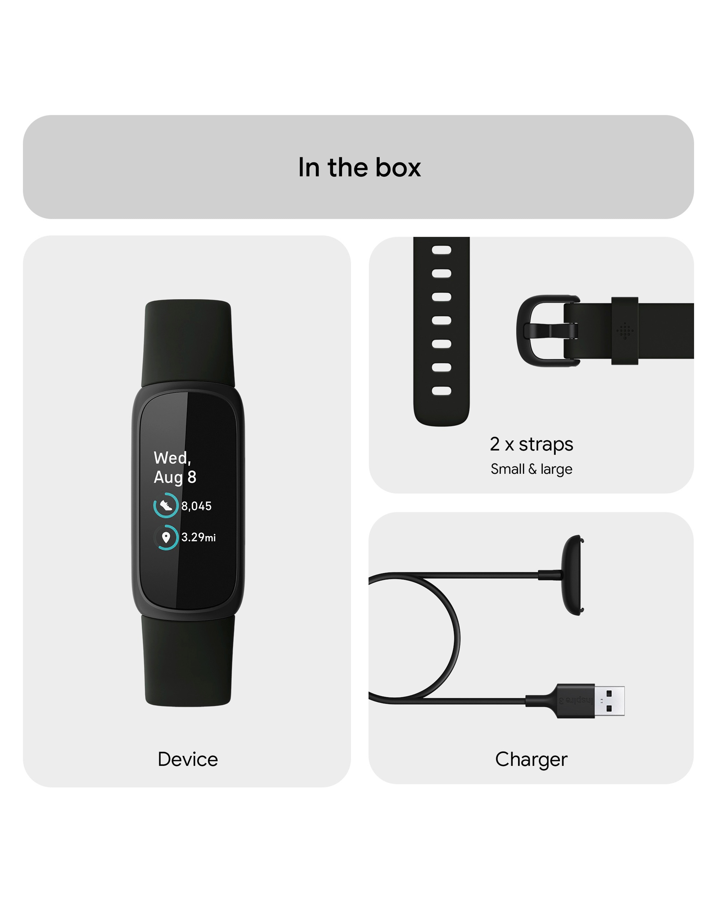 Fitbit Inspire Fitness Tracker Midnight Zen JD Williams