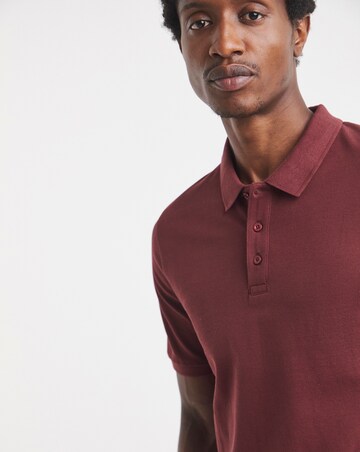 Pique Polo Long Length-Burgundy