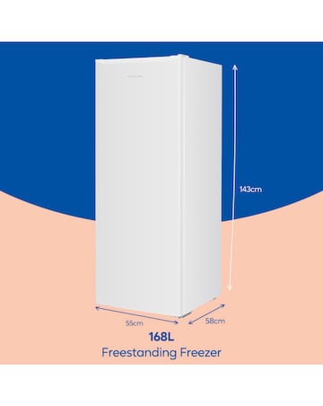 Russell Hobbs RH143FZ552E1W 143cm High Small Upright Freezer - White - E Rated
