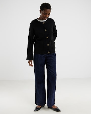 Re-luxe Black Wide Sleeve Cardigan