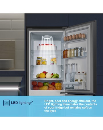 Fridgemaster MC50165ES 60/40 Fridge Freezer - Silver E Rated