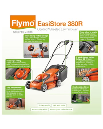 Flymo EasiStore 380R Electric Rotary Lawnmower