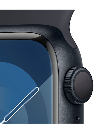 Apple Watch Series 9 GPS 41mm Midnight Aluminium Case with Sport Band - M/L