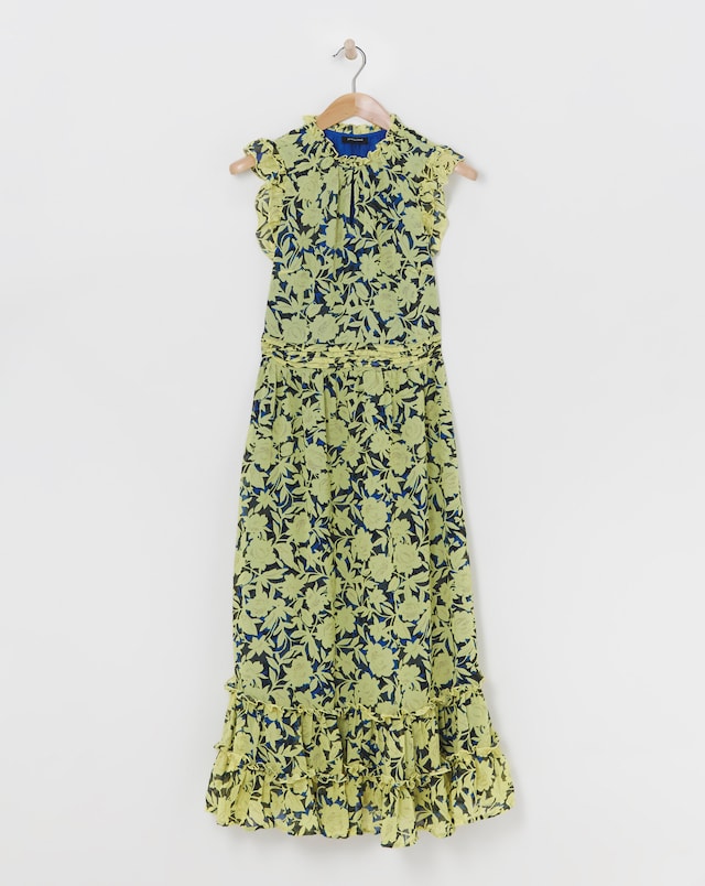 Sleeveless Maxi Dress With Frills