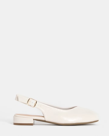 Skylark Flat Peep Toe Slingback Shoes - Extra Wide Fit (EEE)