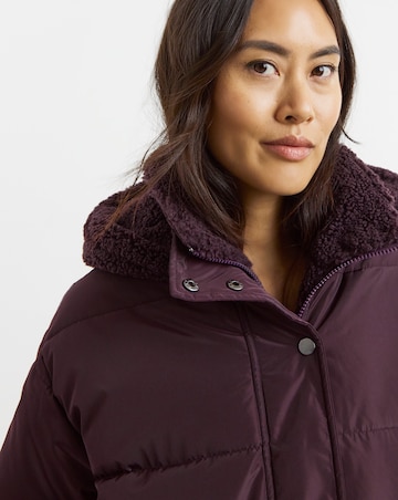 Wine Maxi Padded Coat