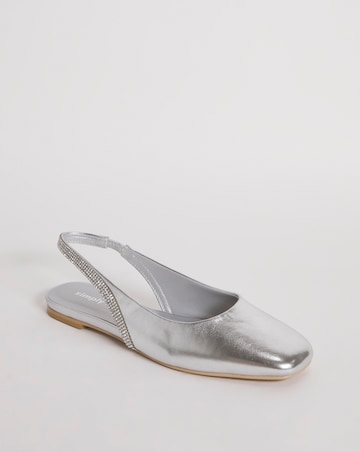 Grace Diamante Metallic Shoes - Wide Fit (E)