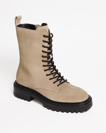 Suede Lace Up Boot - Extra Wide Fit (EEE)