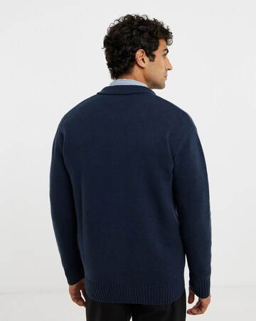 Wool Mix Button Through Knitted Shirt