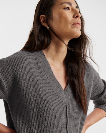 Charcoal V Neck Jumper