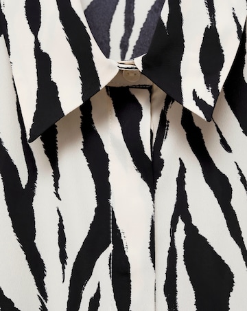 Mango Zebra Printed Flowy Shirt