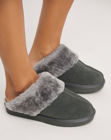 Albza Suede Closed Toe Slippers - Extra Wide Fit (EEE)