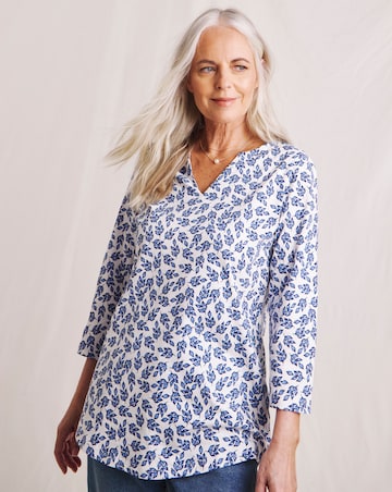 Julipa Pure Cotton Notch Neck Printed T-Shirt