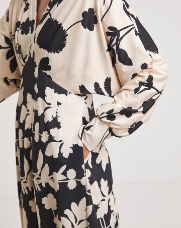 Joanna Hope Empire Deep Cuff Midi Dress