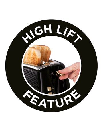 Russell Hobbs Groove Kettle & Toaster Bundle Black