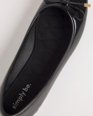 Eva Square Toe Ballerina Shoes Wide E Fit Simply Comfort